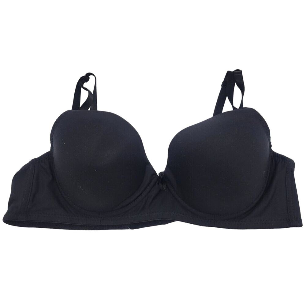 Sofra Push Up Bra Black Full Coverage Adjustable Straps Underwire Size 42C